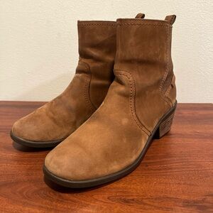 Teva Women's Anaya Bison Leather Chelsea Boots Size 10 Brown Waterproof